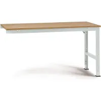 Manuflex AU6105.7035 Werk aanschuiftafel universele standaard met multiplex plaat, bxdxh = 1750 x 1200 x 760-870 mm Grijs-wit (RAL 7035)