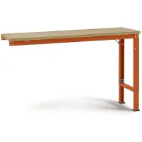 Manuflex aanbouwtafel UNIVERSAL Speciaal, tafelblad multiplex, 1500 x 1000, roodoranje
