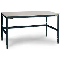 Manuflex LC3118.7016 ESD ESD-werktafel CANTOLAB speciale met melamine schijf, bxdxh = 2000 x 800 x 752-952 mm Antraciet