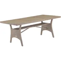 Casaria Polyrotan Tuintafel Takeo Crème 190x90x75cm WPC