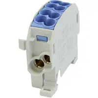 HoraeTec 080110-1-3 PA, Messing Grijs-wit (RAL 7035), Lichtblauw (RAL 5012) 1-polig 100 A 690 V Geleidertype: N