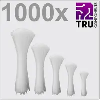 TRU COMPONENTS TC-12888564 T24CA073 Kabelbinder 3.6 mm Wit UV-gestabiliseerd 1000 stuk(s)