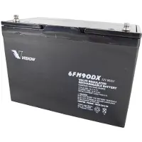 Vision akkus 6FM90DX Loodaccu 12 V 90 Ah Loodvlies (AGM) (b x h x d) 306 x 215 x 169 mm M6-schroefaansluiting Onderhoudsvrij, Cyclusbestendig