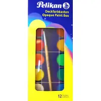Quantore dekverfdoos F355 - 12 kleuren - met penseel