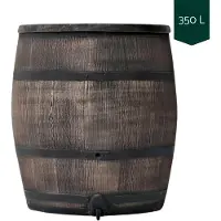 Meuwissen Agro Roto regenton 350 liter dia. 80 x h.107 cm bruin 3/4' messing ingang tap