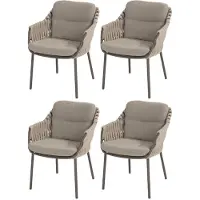 4 Seasons Outdoor Montera dining tuinstoel terre set van 4