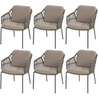 4 Seasons Outdoor Capalbio dining tuinstoel terre set van 6