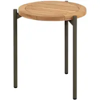 4 Seasons Outdoor Yoga bijzettafel 45xH55 cm aluminium teak terre
