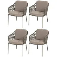 4 Seasons Outdoor Capalbio dining tuinstoel terre set van 4