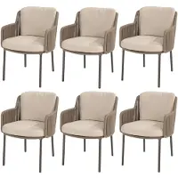 AVH-Collectie Flair dining tuintafel rond 90 cm latte keramiek