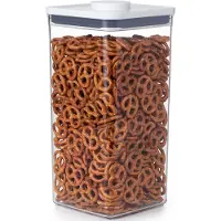 Oxo 11233400, universele opbergdoos, 5,7 liter, transparant, met afneembaar deksel, vierkant, 160 mm