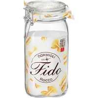 Multi Klempot Vierkant 1,5ltr Fido Pak A 6 St. Transparant transparant Glas Rocco