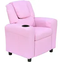 HOMCOM Kinderfauteuil - Instelbare Rugleuning - 62 x 56 x 69 cm - Roze