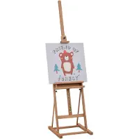 Vinsetto Schildersezel - Verstelbare Hoogte & Hoek - Beukenhout - 53 x 50,5 x 230cm