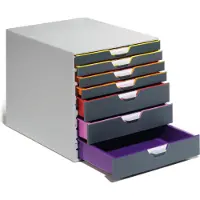 Durable Varicolor ladeblok grijs/gekleurd (7 laden)