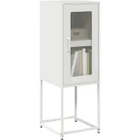 vidaXL Dressoir 36x39x107 cm koudgewalst staal wit