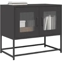 vidaXL Tv-meubel 68x39x60,5 cm koudgewalst staal zwart
