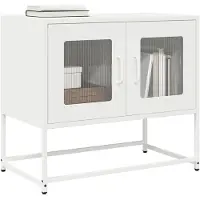 vidaXL Tv-meubel 68x39x60,5 cm koudgewalst staal wit