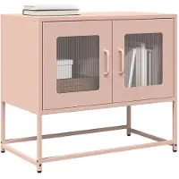 vidaXL Tv-meubel 68x39x60,5 cm koudgewalst staal roze