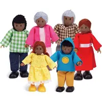 Hape Happy African American Family Doll Veelkleurig Kinderen