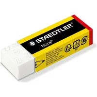 Staedtler Correctiemiddel, Kunststof gum Noris, wit, display van 20 met schuifhuls in geel/zwart, per stuk in