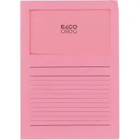 Elco Ordo Cassico L-map met venster A4 100 stuks 220 x 310 mm roze