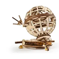 Ugears Globe Wooden Mechanical Model Construction Game Goud Kinderen