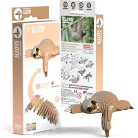 Eugy 3D Puzzel - Luiaard - Wilde Dieren - Duurzaam - Verzamel Ze Allemaal - 6 Jaar