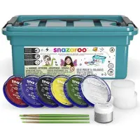 Snazaroo 1172018 Mini Starter Kit Aqua Schminke – Kinder & Volwassenen Schminke – Hypoallergeen – Halloween & Fasching – 14-delig