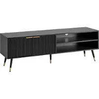 Wohnling TV-meubilair, Zwart (150 x 39 x 51 cm)