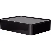 HAN Benodigdheden Allison Smart-Organizer, stapelbaar, met deksel, antislip rubberen poten, ABS-kunststof, zwart