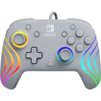 PDP Afterglow WAVE - Gaming Controller - RGB - 3,5mm Jack - Geschikt voor Nintendo Switch - Grijs