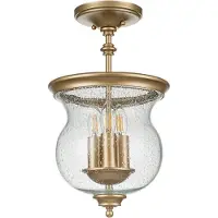 FEISS LED Plafondlamp Pickering Lane | 3X E14 Max 40W | Dimbaar | Painted Natural Brass