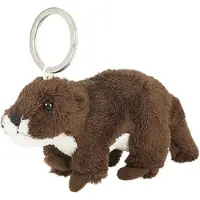 Ravensden Pluche knuffel sleutelhanger - 2x - otter knuffel - 10 cm - knaagdier sleutelhanger