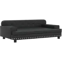vidaXL Hondenmand 90x53x30 cm kunstleer zwart