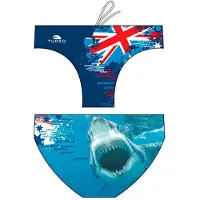 Turbo Shark Australia 2015 Waterpolo Swimming Brief Blauw 4XL Man