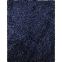Surya - CLAIRE Effen Donkerblauw Zacht Hoogpolig Shaggy Tapijt
