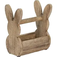 Clayre & Eef Houten kistje Konijn 16x10x20 cm Bruin Hout Opbergkistje Bruin Opbergkistje