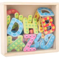 Small Foot - Houten Magnetische Letters Kleur, 37dlg.