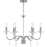 Elstead Lighting LED Kroonluchter | 6X E14 Max 60W | Dimbaar | Polished Nickel