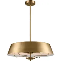 Kichler LED Hanglamp Luella | 4X E14 Max 60W | Dimbaar | Brushed Natural Brass