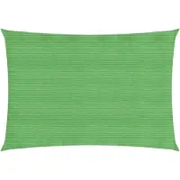 vidaXL Zonnezeil rechthoekig 160 g/m² 2x3,5 m HDPE lichtgroen