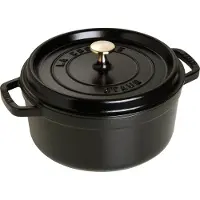 Staub Ronde Cocotte 18 cm - zwart 1,7 l