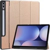 Ntech Tablet Hoes Geschikt voor Samsung Galaxy Tab S10 Plus / S9 FE Plus hoes Rose Goud tri-fold bookcase met auto/wake functie
