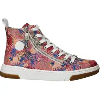 Rieker Sneakers hoog kobaltblauw / limoen / rosé / oudroze