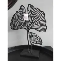 Light & Living Ornament ON Base Leaf Zwart 36 x 48 cm