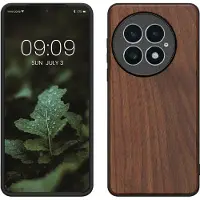 Kwmobile telefoonhoesje geschikt voor OnePlus 13 - Hoesje met bumper in donkerbruin - Backcover - hout