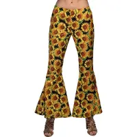 Boland - Flarebroek Sunflower (L/XL) - Volwassenen - Hippie - 60's - 70's - Hippies - Flower Power