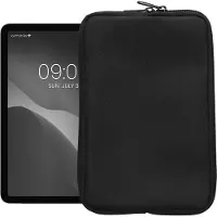 Kwmobile universele tablet hoes geschikt voor 8"-8,4" Tablet hoesje - Stoffen cover voor tablets 21,8 x 13,7 cm - Tablet sleeve met rits - In zwart