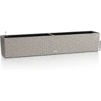 Lechuza BALCONERA Cottage 100 - Plantenbak - met uitneembare binnenbak - met bewateringssysteem - ALL-IN-ONE set met -PON - zandbruin